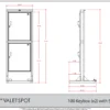 100 Keybox (x2) with Stand Dimensions