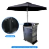 Custom Deluxe Valet Podium with black umbrella