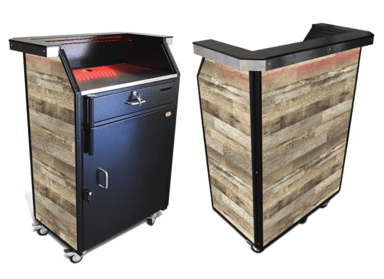 Custom Deluxe Podium with Rediscovered Oak Laminate