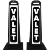 delineator-signs-valet2-white-2-side 1