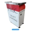 White Deluxe Valet Podium Vinyl Wrap Signage