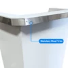 White Deluxe Valet Podium stainless steel trim