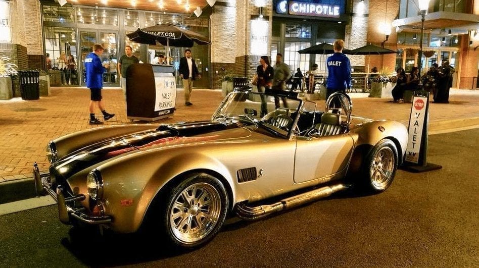 East Coast Valet with a Professional Kiosk parking a shelby mustang