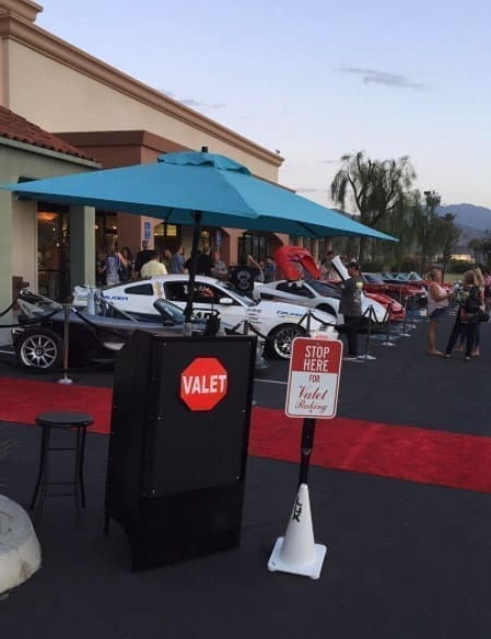 Portable Valet Podium at Car Show Lux Valet