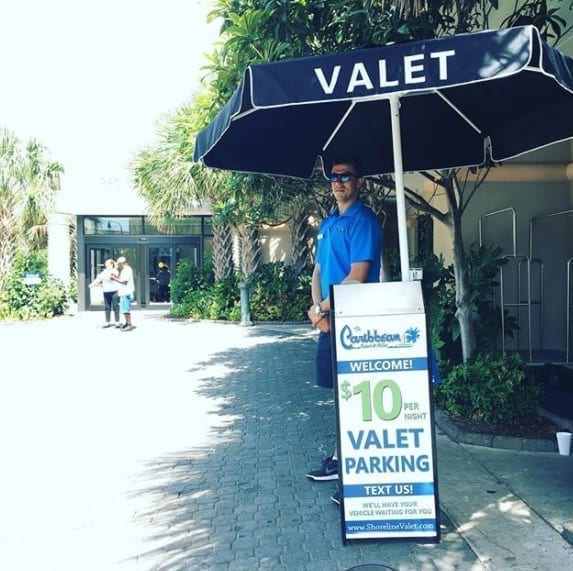 Shoreline Valet Compact Podium with Graphics