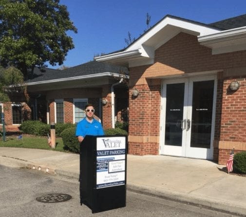 Shoreline Valet with a Portable Podium