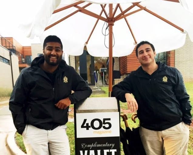 Sooner Valet Crew with Compact Valet Podium at 405 Magazine