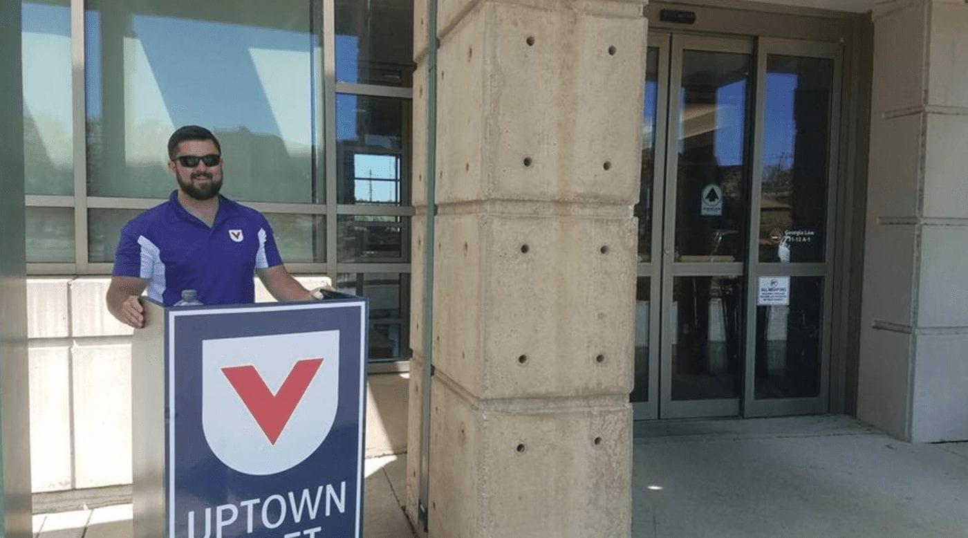 Uptown Valet Standard Valet Podium with Signage