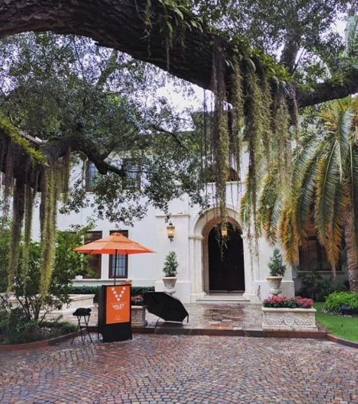 Vault Valet Parking and Portable Podium on Rainy Day
