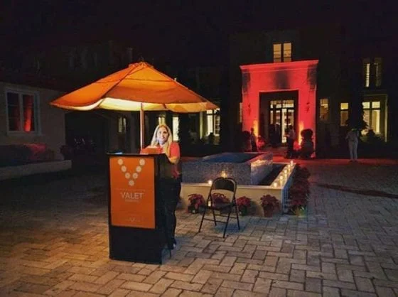 Vault Valet Parking and Portable Vlet podium at Private Party