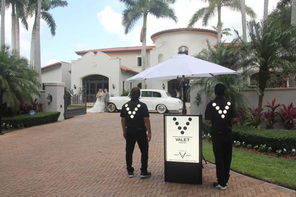Vault Valet parking at Wedding