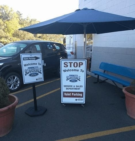 WCVP Inc Standard Valet Podium at Scars dale Ford