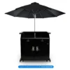 Custom Professional Kiosk with Black Umbrella