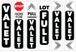 Decal Print (White) for Delineator Signs