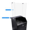 Light Box Valet Podium with Sneeze Guard + Transaction Counter