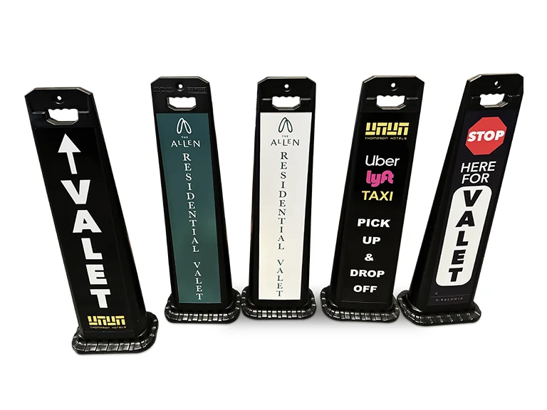 Delineators with Custom Decal Print