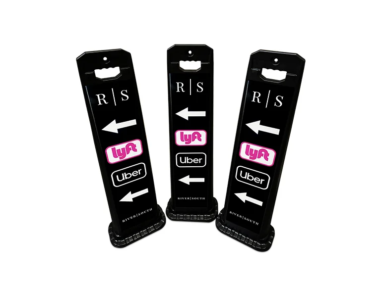 Delineators with Custom Decal